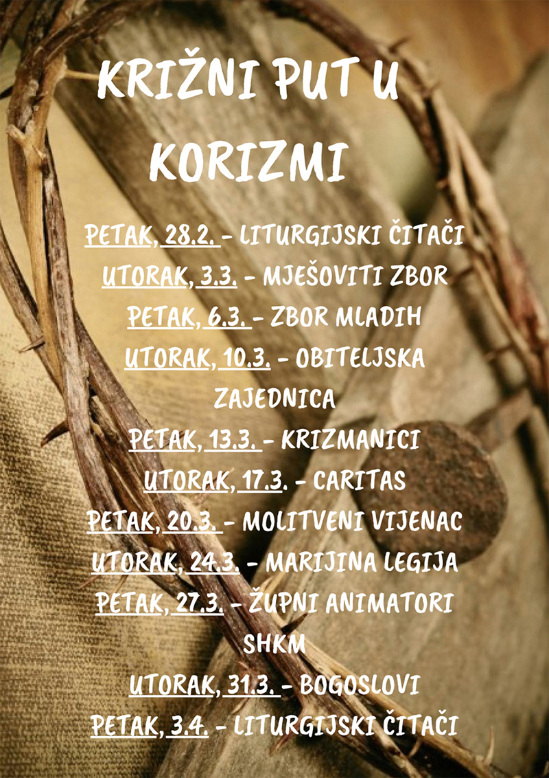 križni put u korizmi 2020