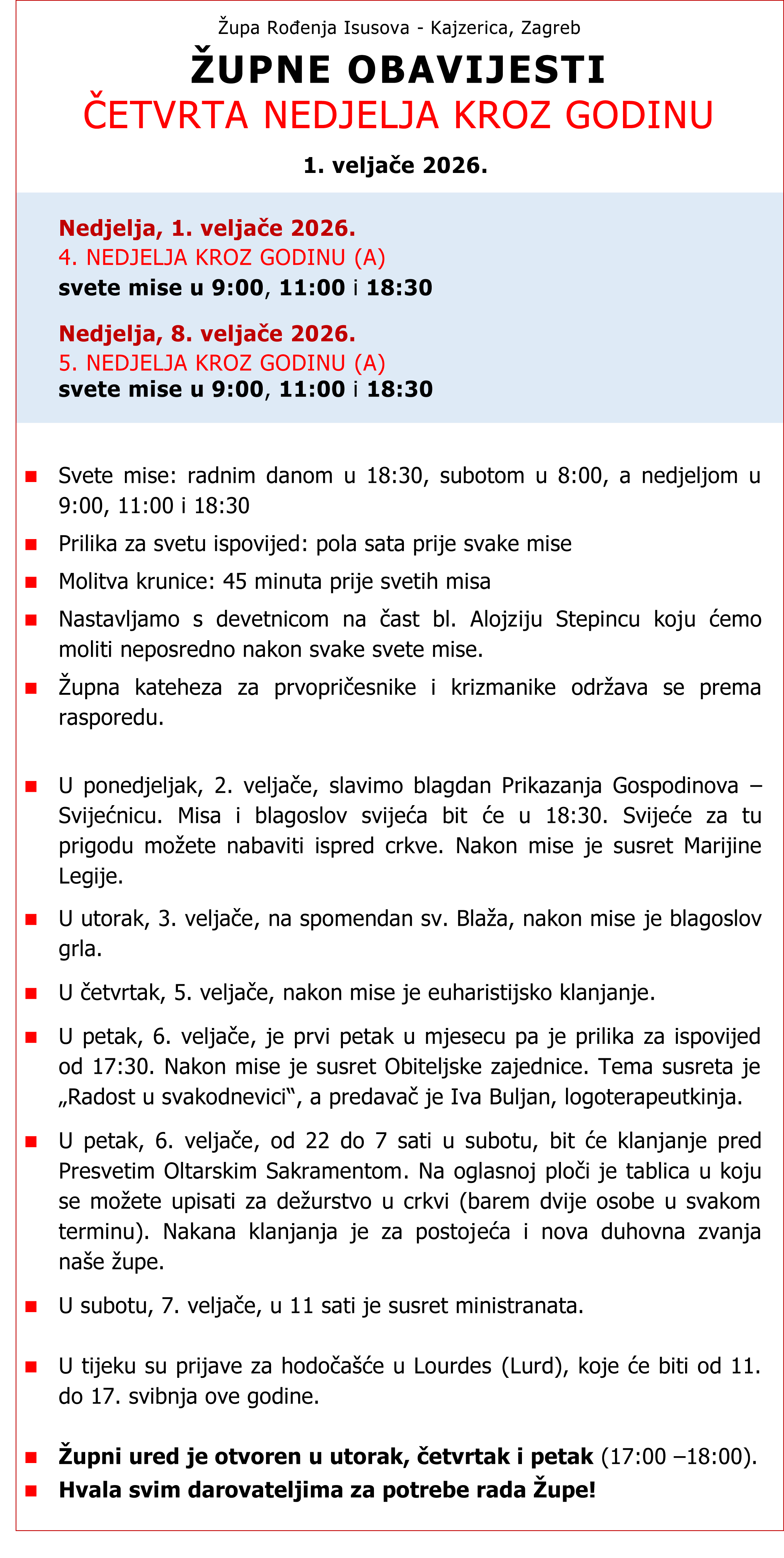 ŽupneObavijesti 01.02.2026